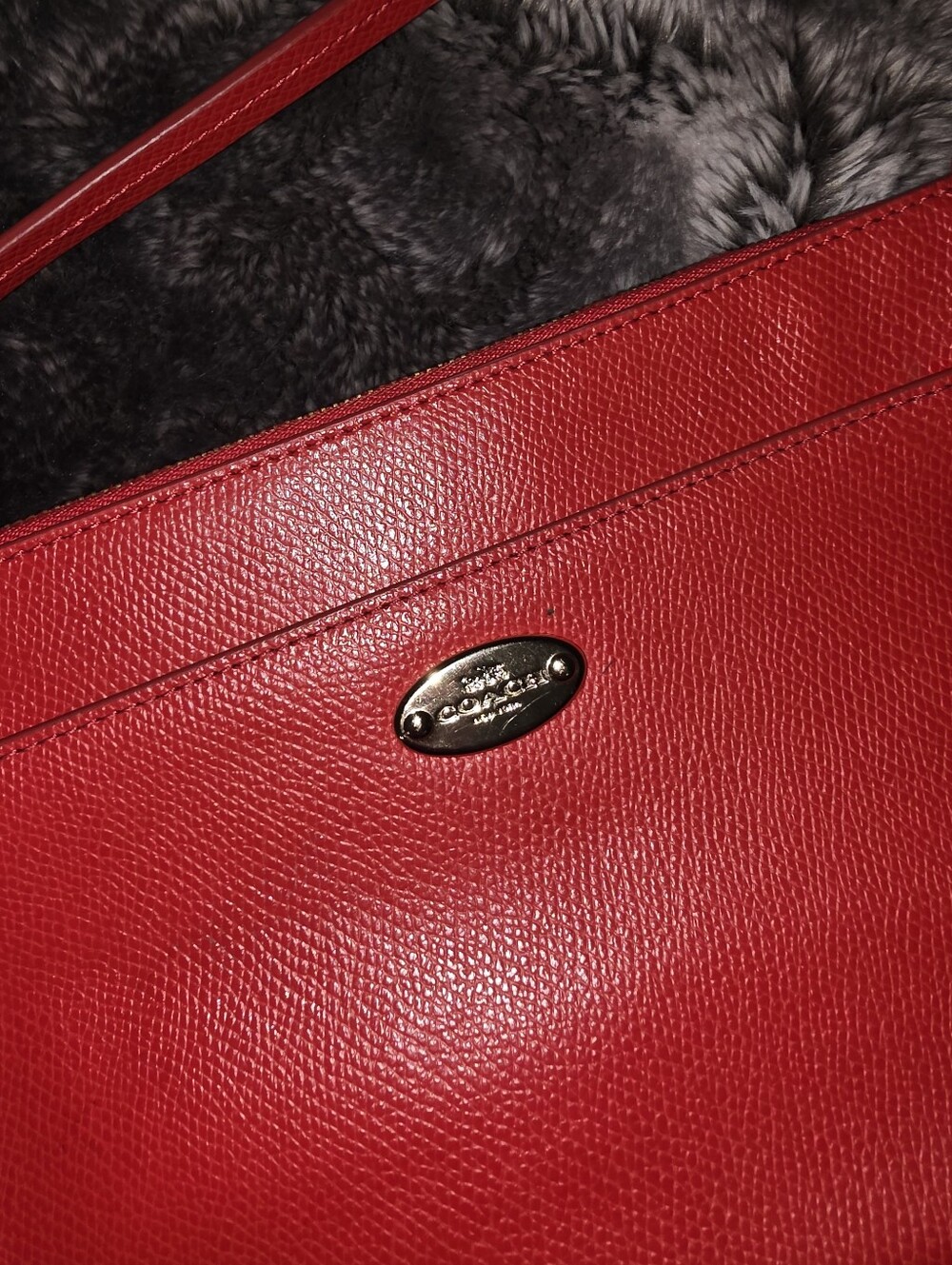 Coach Red Leather Wristlet Shoulder Bag - Picture 2 of 6